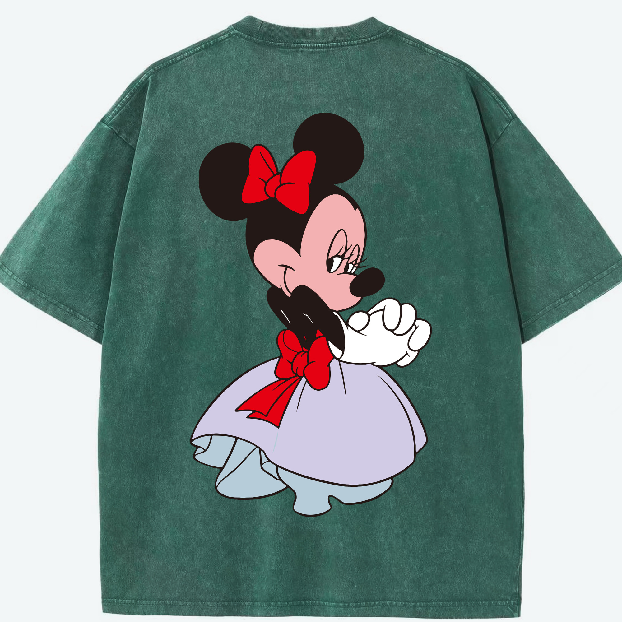 （画像用） ミッキーマウス Mickey Mouse 綿100% ヴィンテージ風 半袖Tシャツ（背面プリント）